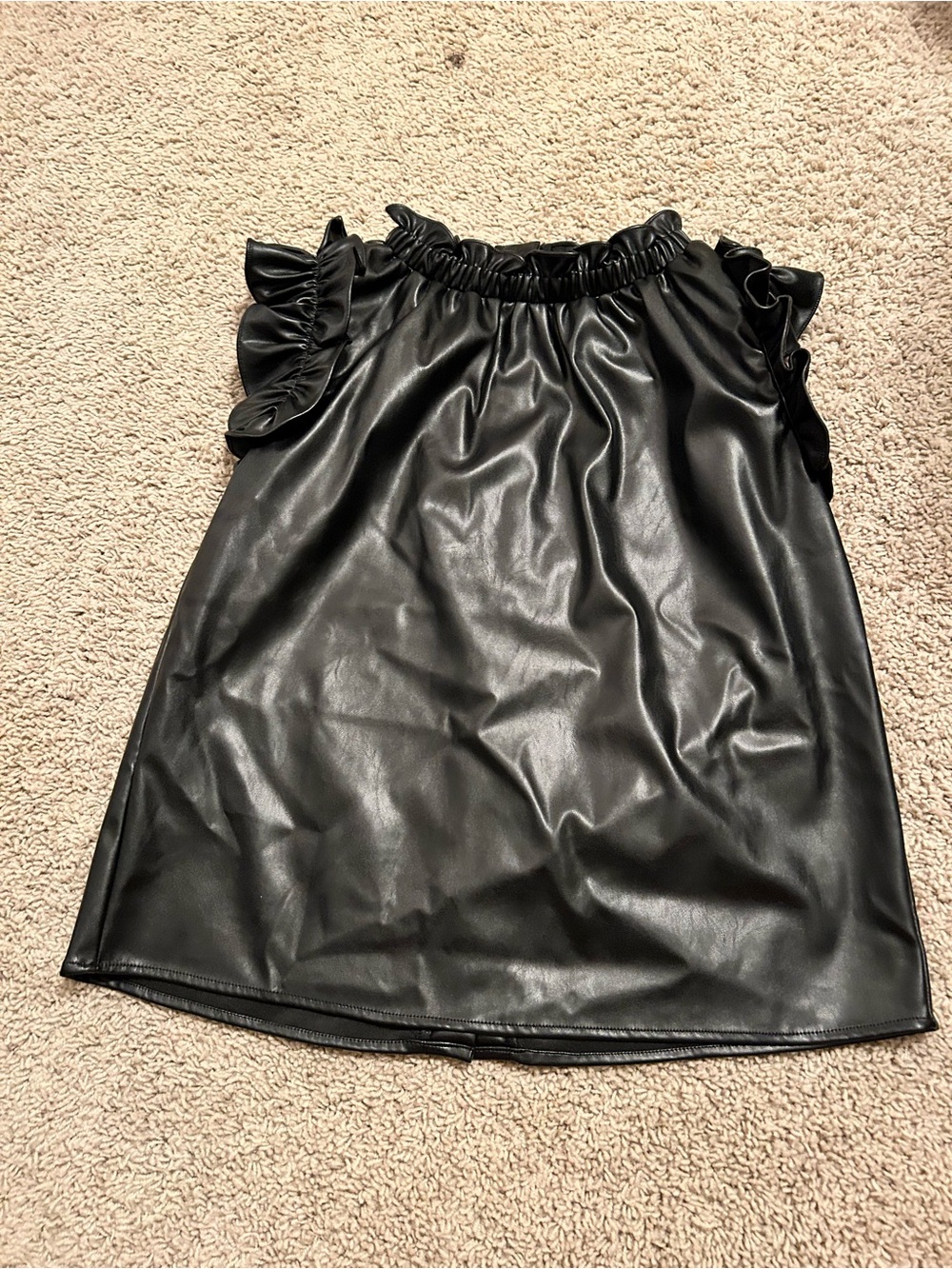 THML pleather blouse